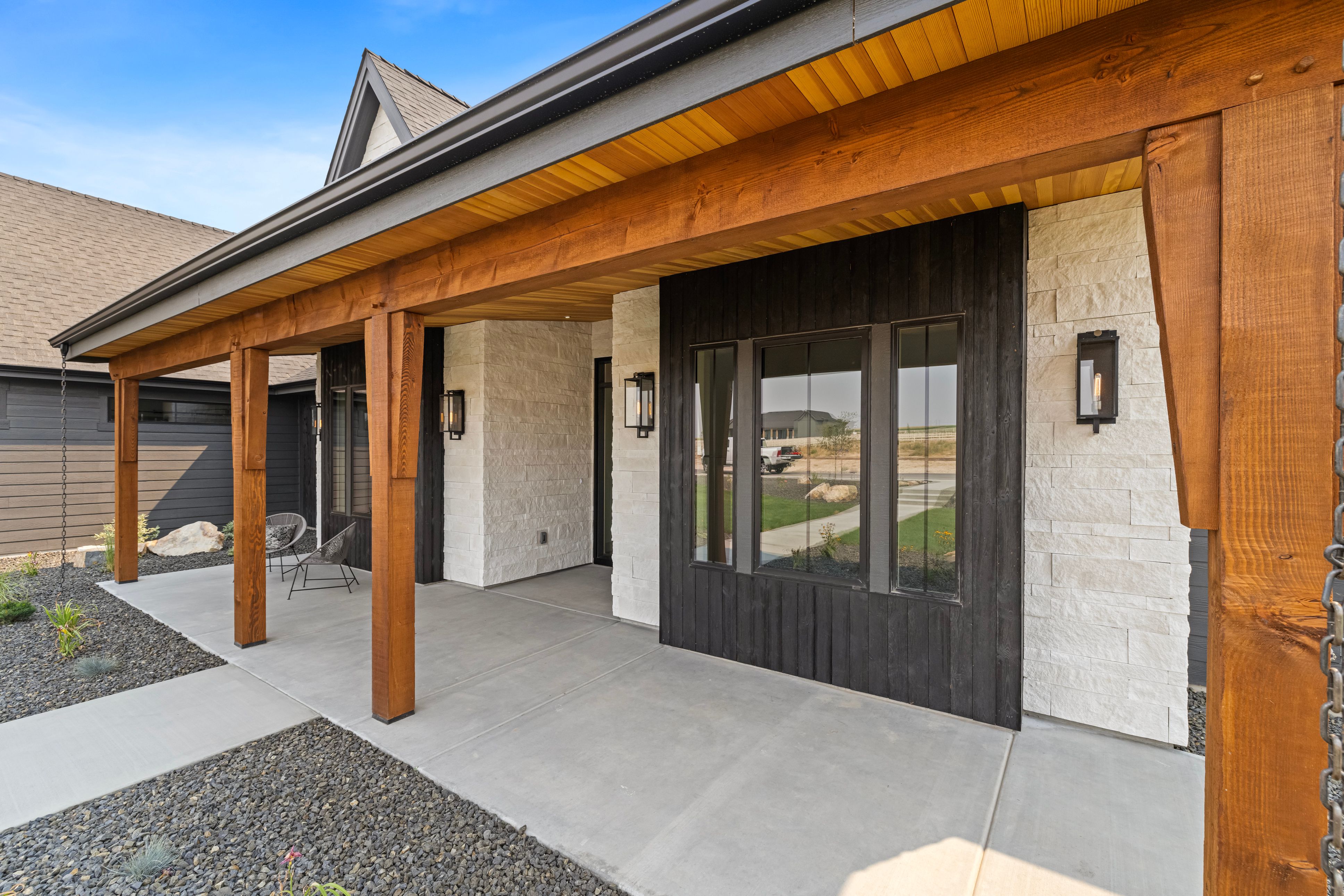 Sawtooth interior — living space