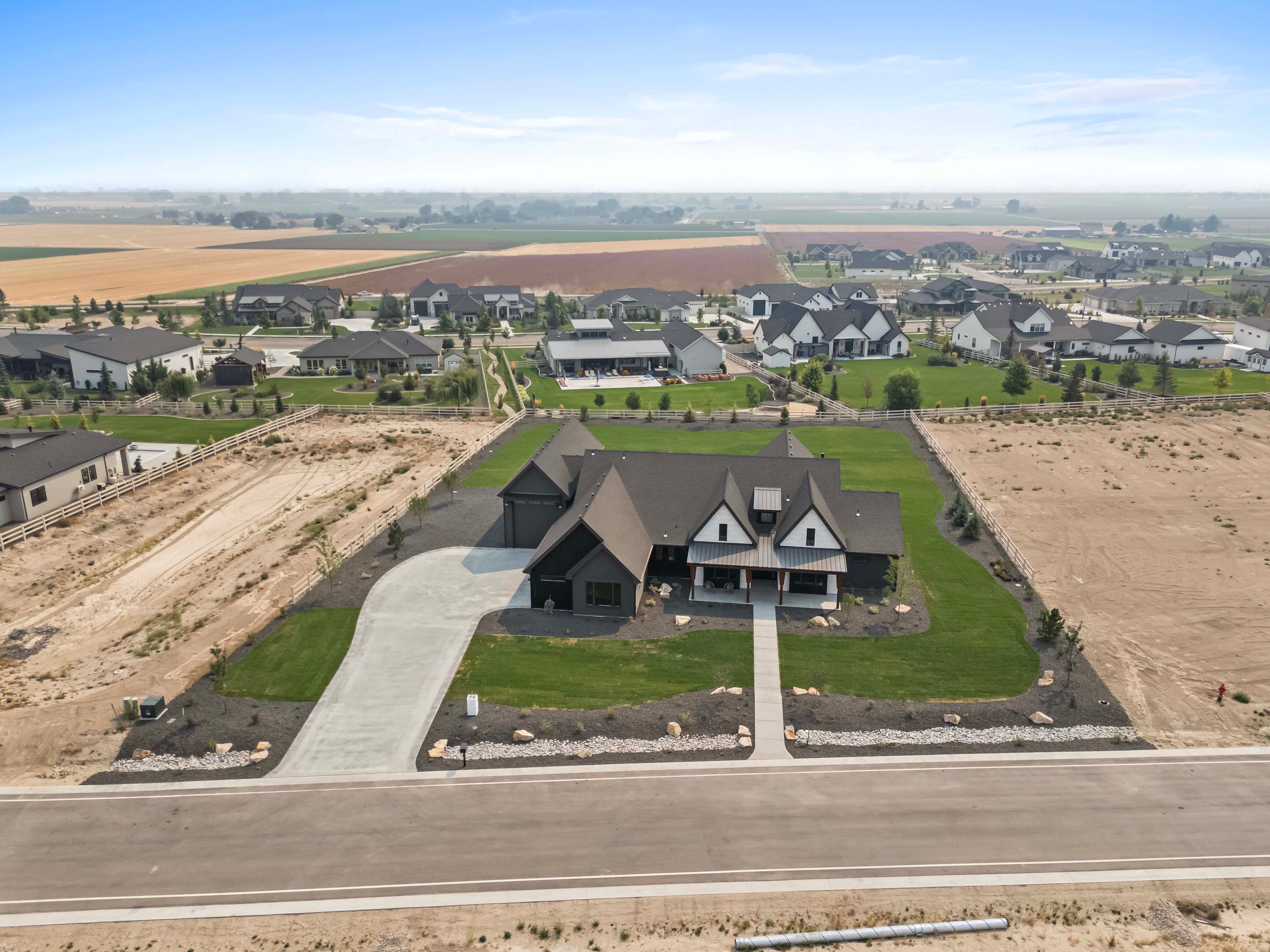 Sawtooth — aerial perspective showing site and roofline