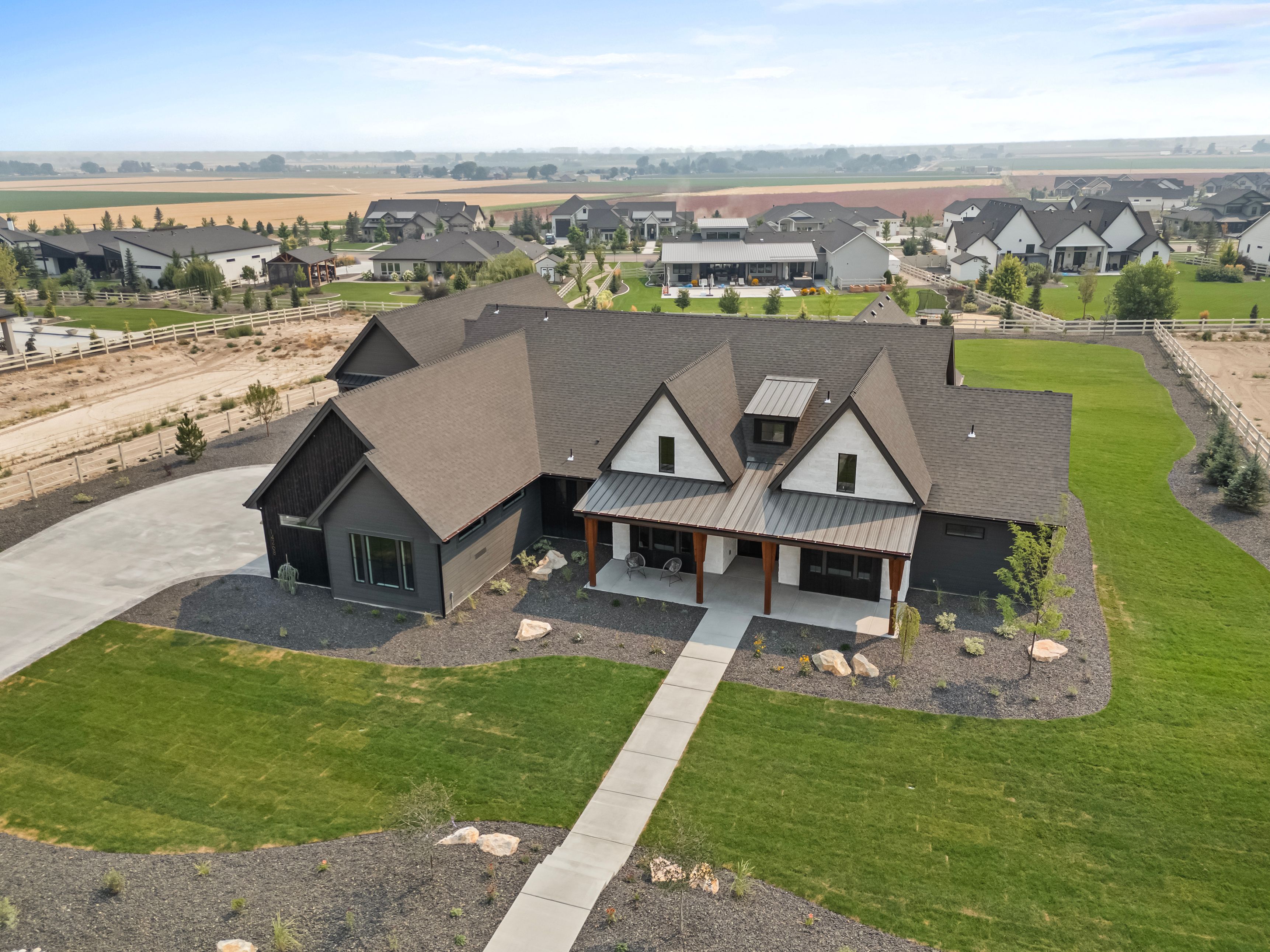 Sawtooth — drone view from the rear