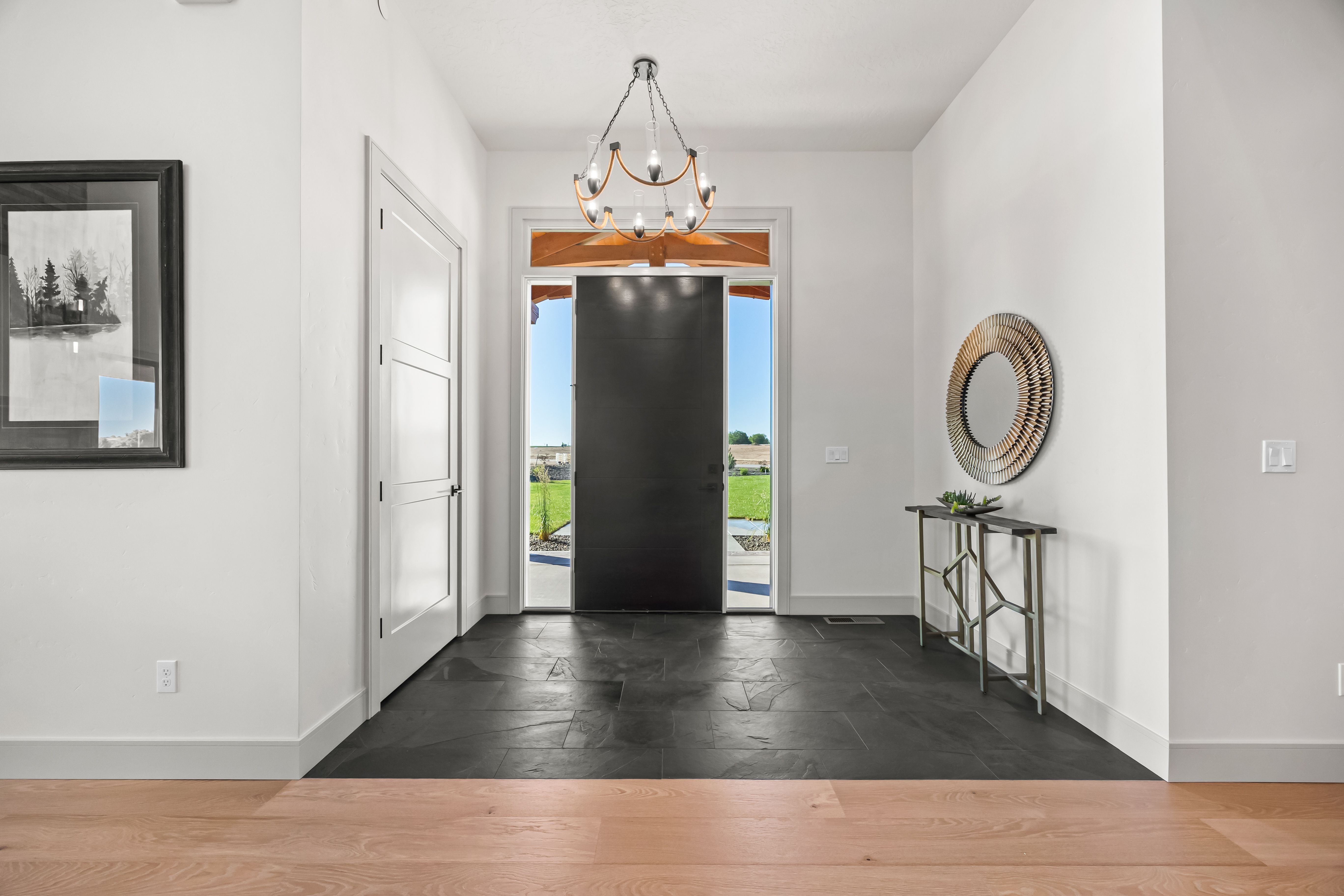 The Barn interior — main bay with epoxy floors