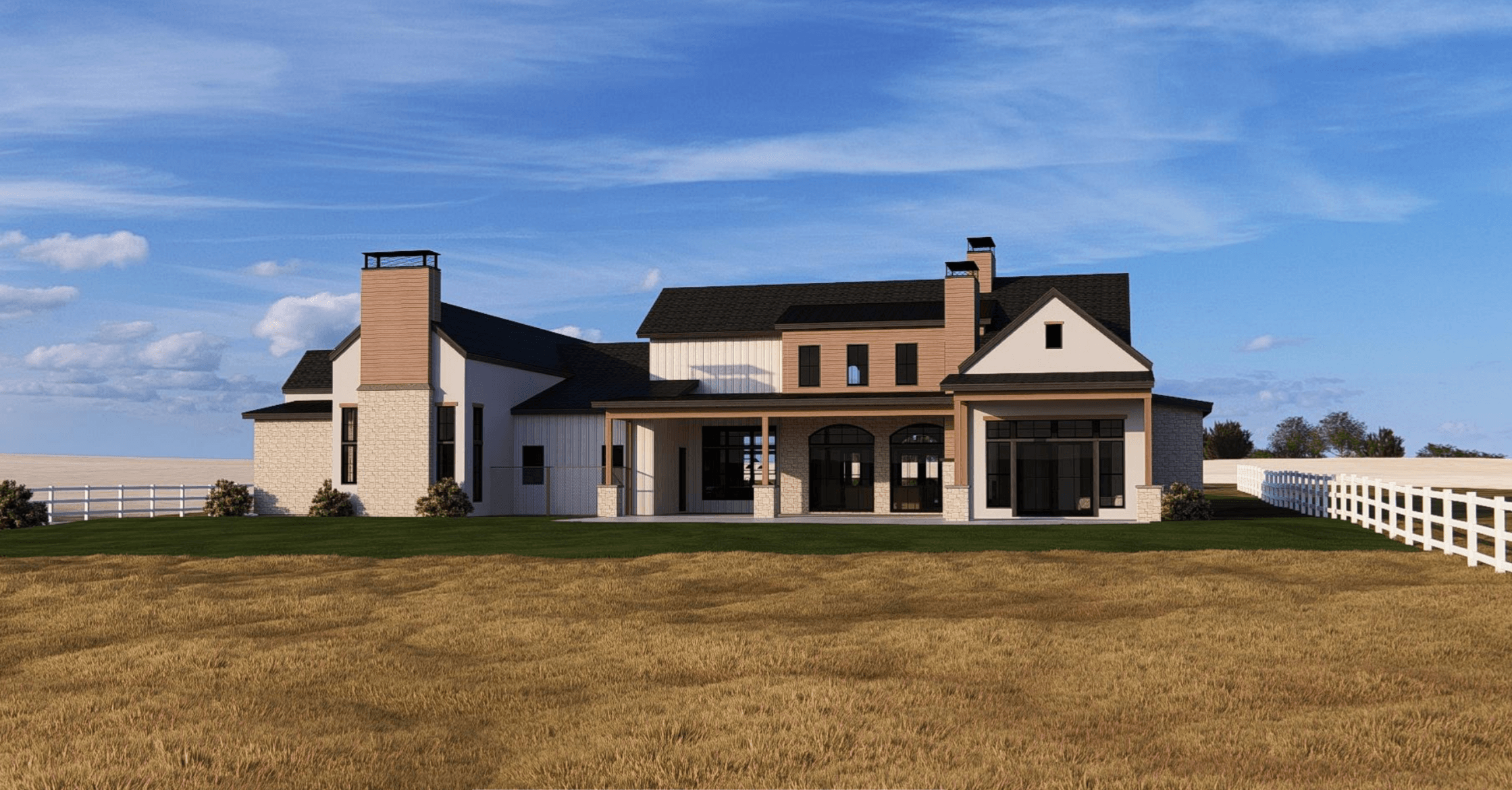 Summit View Estate — architectural render, exterior view